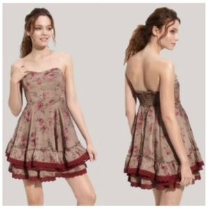FREE PEOPLE corset layered dress